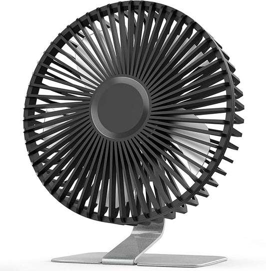 SLENPET 6 inch USB Small Desk Fan, 4 Speeds, Ultra-quiet, 90° Adjustment by SLENPET