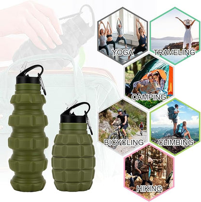QiCheng&LYS Collapsible Water Bottle Sports Bottle 19.5OZ/580ml Travel Water - Image 4