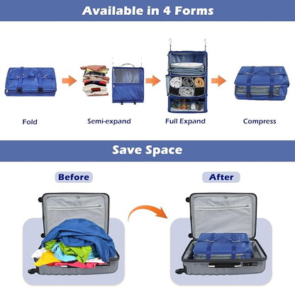 Surblue Hanging Shelves Travel Storage Bag Compression Packing Cube - Image 3