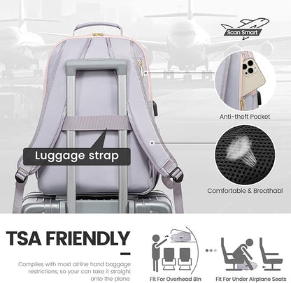 LOVEVOOK Laptop Backpack for Women 17.3 inch, Cute Womens Travel Backpack Purse - Image 6