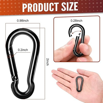 12 Pcs Spring Snap Hooks, 2 Inch Carabiner Clip, Heavy Duty Carabiners Snap - Image 4