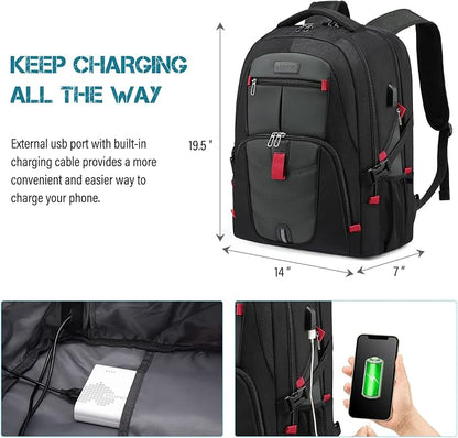 LOVEVOOK 17 inch Travel Laptop Backpack, Waterproof, Anti-Theft - Image 4