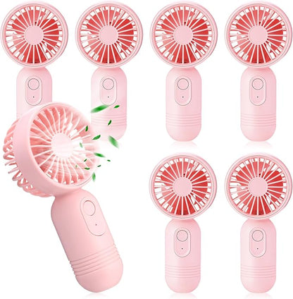 Rossesay 6 Pcs Mini Portable Fan Bulk Cute Handheld Lightweight Small Little by Rossesay