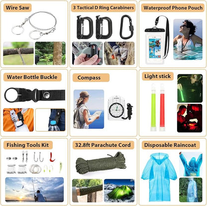 Survival Kit, Emergency Kit for Earthquake, Outdoor Adventure, Gifts for Men - Image 6