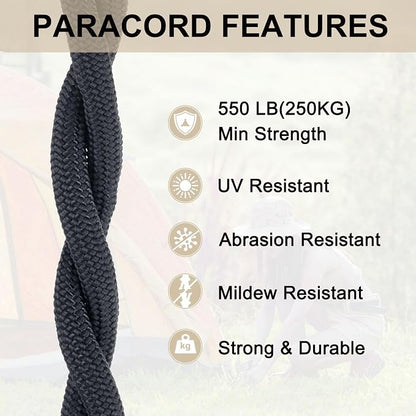 550 Paracord Rope 10ft, 4mm Thin Paracord Nylon Cord 7-Strand Core - Image 6
