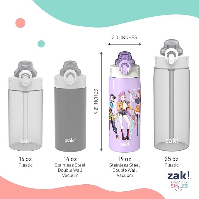 Zak Designs KPop Demon Hunters Sage Kids Water Bottle - Image 10