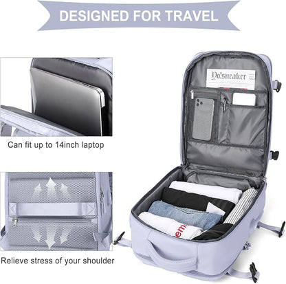 WONHOX Large Travel Backpack Carry on Flight Approved Laptop Work Business - Image 5