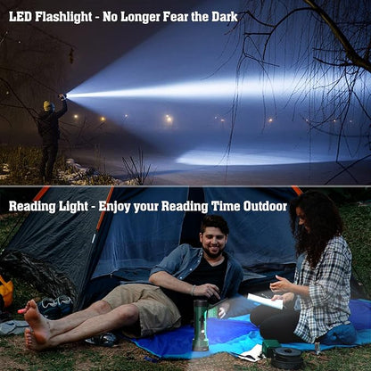Emergency Radio with 5-Mode LED Flashlight, Solar Hand Crank NOAA Weather Radio - Image 7