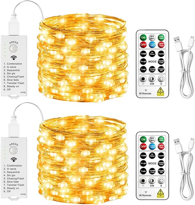 HXWEIYE Rechargeable Fairy Lights by LightUpYourHomewHXWEIYE