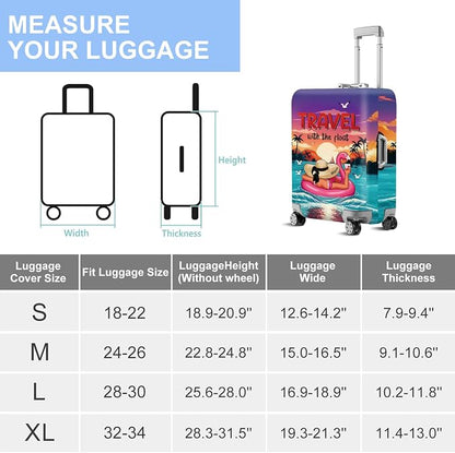 ANNA QUEEN Tropical Travel Flamingo Float Luggage Cover -Stretchable Airplane - Image 7