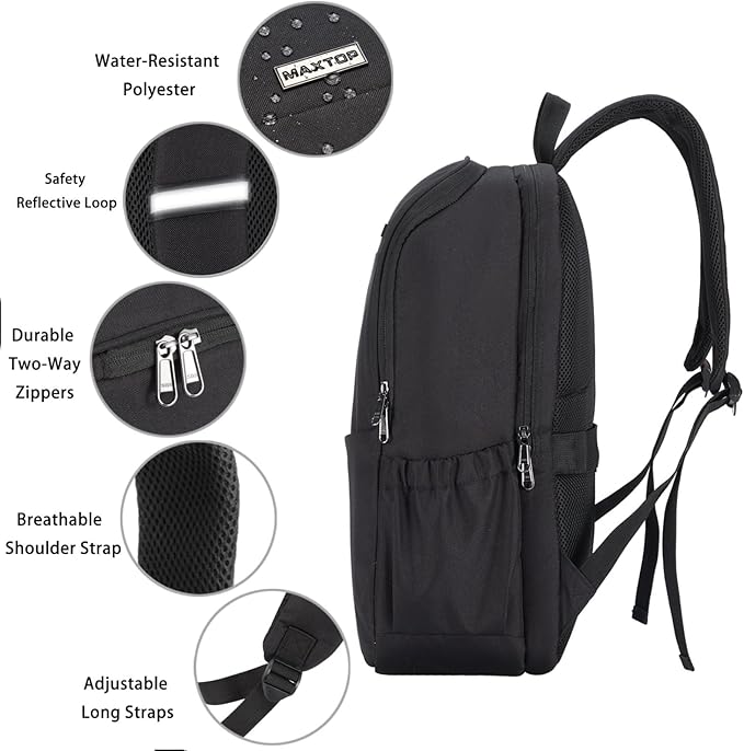 MAXTOP Travel Laptop Backpack Business Anti-theft Backpacks College Bookbag - Image 5
