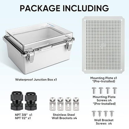 TICONN Outdoor Electrical Box Waterproof, Junction Box IP67 ABS Plastic - Image 6