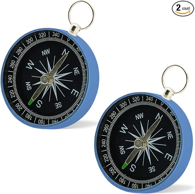 Pocket Compass, 2 Pieces Mini Compass by Unknown