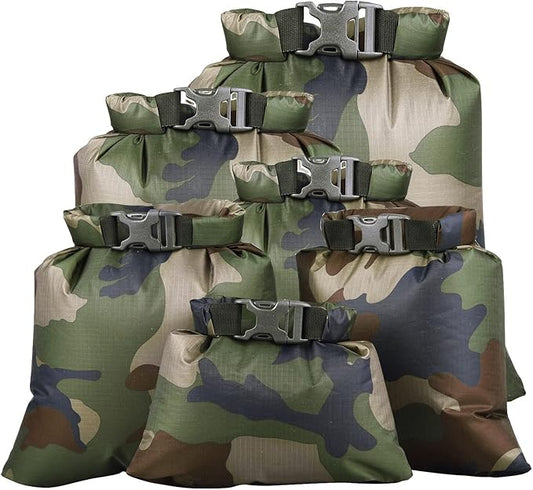Pimoys 6 Pack Waterproof Dry Sacks, Lightweight Outdoor Dry Bags Ultimate Dry by PimoysLivingNecessities