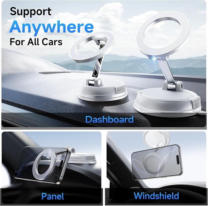 ANDERY Car Phone Holder for Magsafe 360° Adjustable Car Phone Mount, Phone - Image 2