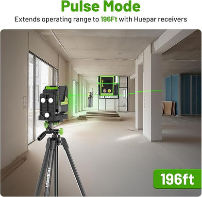 Huepar Laser Level with 60in Tripod, 1/13 High Accuracy Self Leveling Green - Image 6
