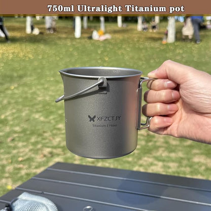 750ml Ultralight Titanium Camping Pot - Image 5