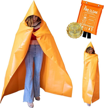 Fire Blanket -Certified 1200F Extra Thick, Glow In The Dark Fireproof Emergency by SupaAnt