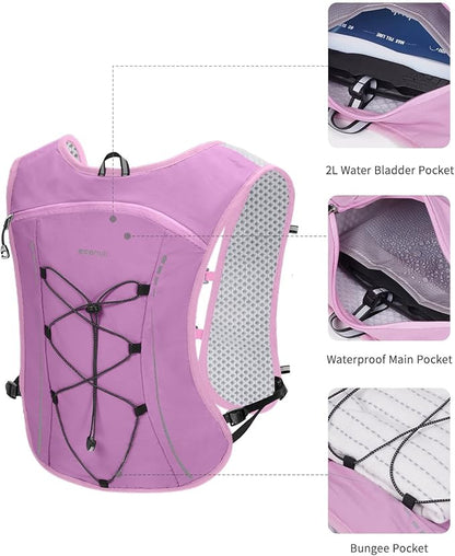 ECOHUB Running Hydration Vest Backpack, Lightweight Breathable Pack - Image 3