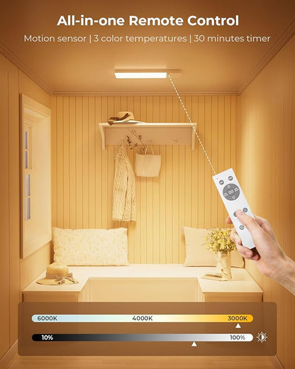 FULEN 2 Pack Rechargeable Motion Sensor Ceiling Light RGB Color, Closet Light - Image 6