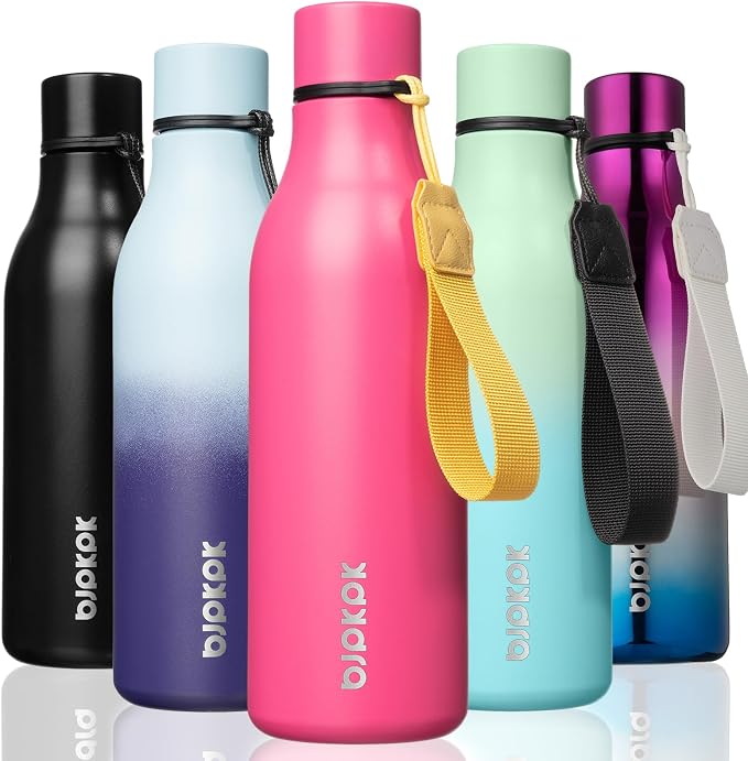 BJPKPK Insulated Water Bottles, 18 oz Stainless Steel Metal Water Bottle by BJPKPK