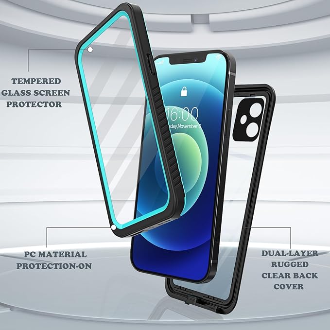 Diverbox for iPhone 12 Waterproof Case, Waterproof Shockproof Dustproof IP68 - Image 3