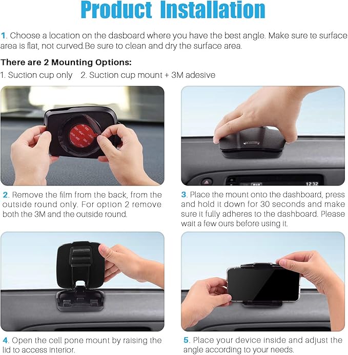 WixGear GPS Holder for Car, GPS Dash Mount for Garmin, Nuvi Drive Dezl - Image 6