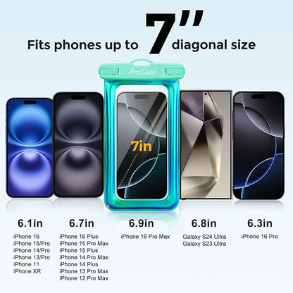ProCase 2 Pack Floating Waterproof Phone Pouch IPX8, Universal Dry Bag Fits - Image 5