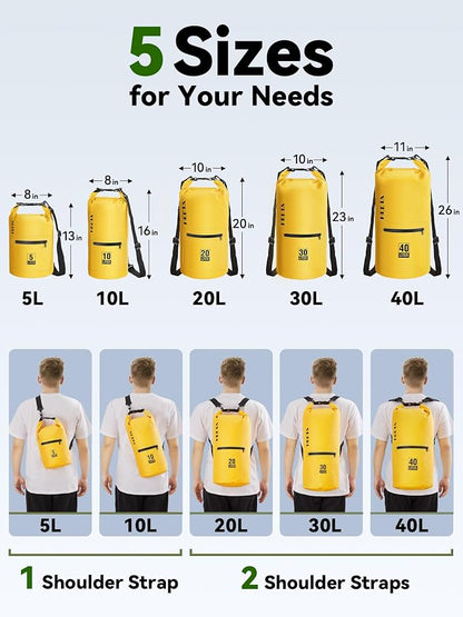 HEETA Waterproof Dry Bag with Front Zippered Pocket - Image 2
