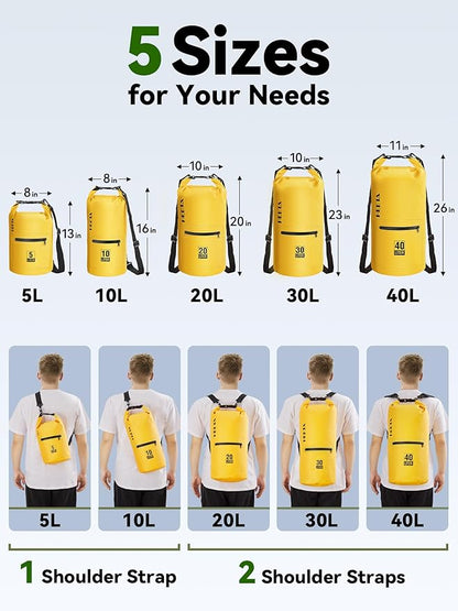 HEETA Waterproof Dry Bag with Front Zippered Pocket - Image 2