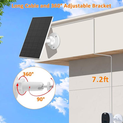 Zivif Solar Panel Charger for Security Cameras, 2W Solar Panel - Image 4