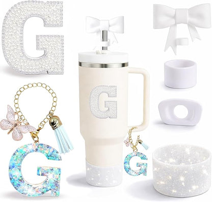 6PCS White Stanley Cup Accessories Set Fit by MOTEERLLU