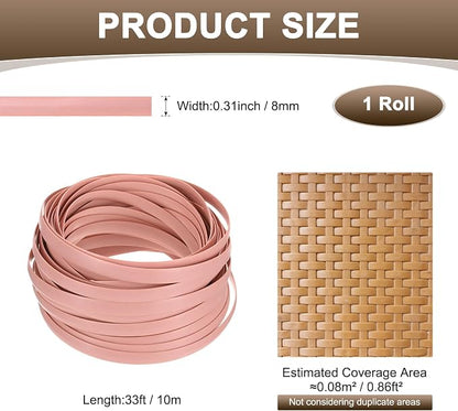 M METERXITY 1-Pack Wicker Repair Kit, 8mm x 33ft/10m Plastic Flat Rattan - Image 3