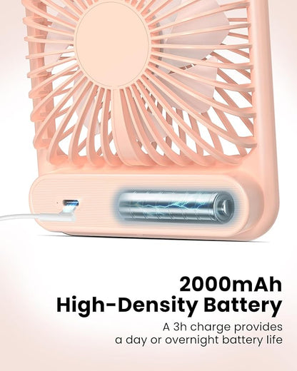 Koonie Desk Fan, Ultra Quiet 2.5-11h Battery Operated Small USB Fan - Image 4