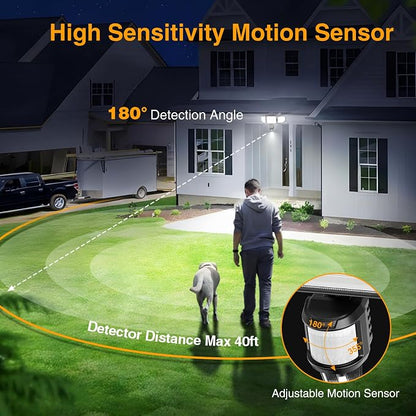 Onforu Solar Lights Outdoor, 3 Heads Security Lights - Image 6
