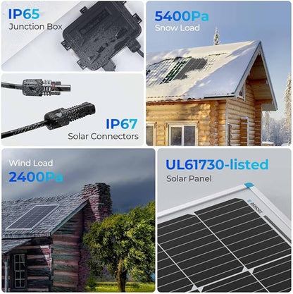 Renogy 100W 12V Solar Panel Starter Kit, 100 Watt Monocrystalline Solar Panel - Image 4