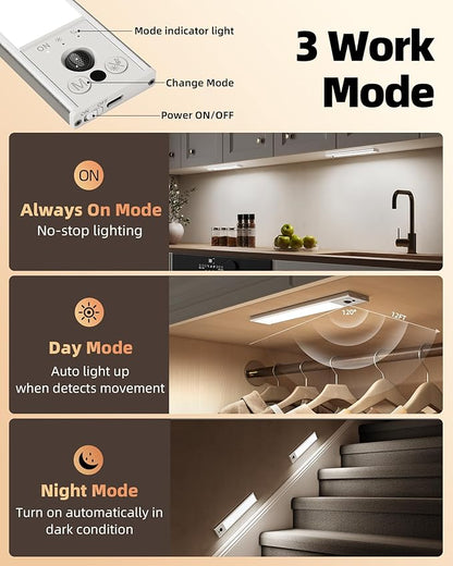EZVALO 14.5inch Under Cabinet Lighting, LED Motion Sensor Light Indoor - Image 5