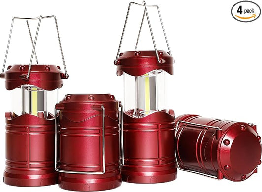 Lichamp LED Camping Lantern, 4 Pack Battery Powered Flashlight by Lichamp