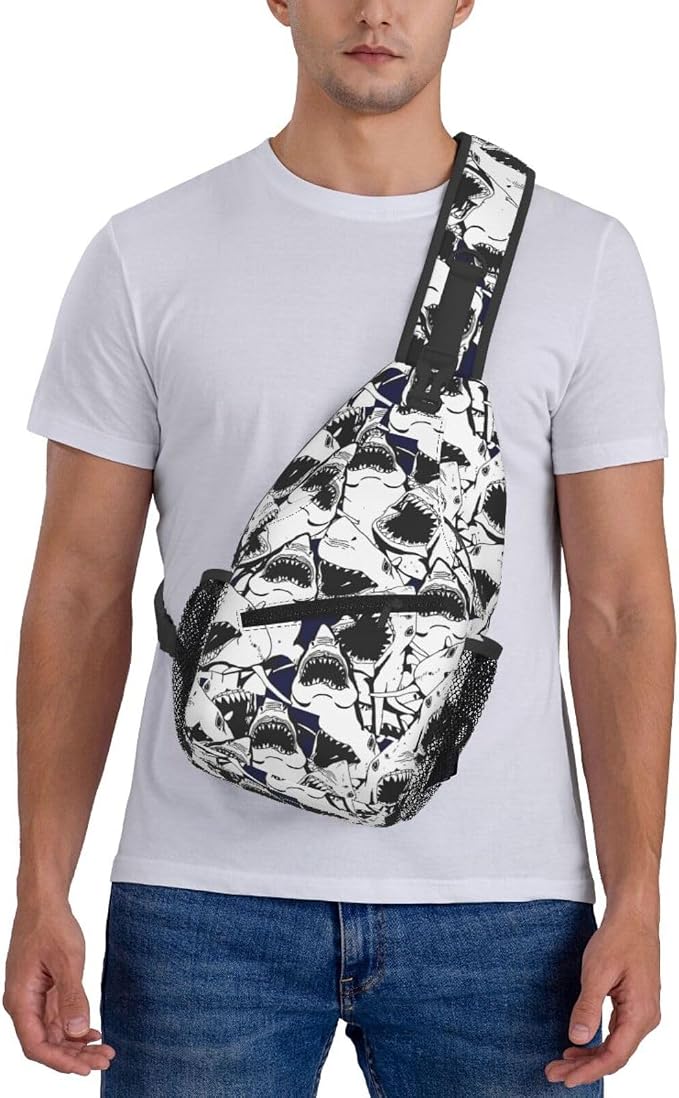 Shark Sling Bag For Women Men Fashion Backpack Crossbody Shoulder Bag Sling - Image 7