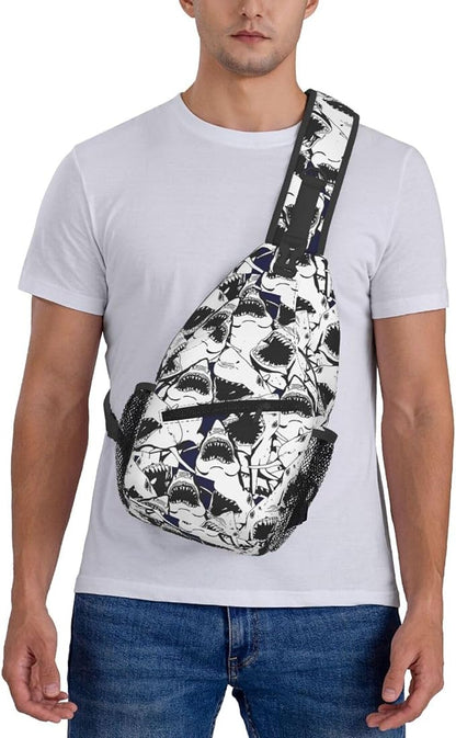 Shark Sling Bag For Women Men Fashion Backpack Crossbody Shoulder Bag Sling - Image 7
