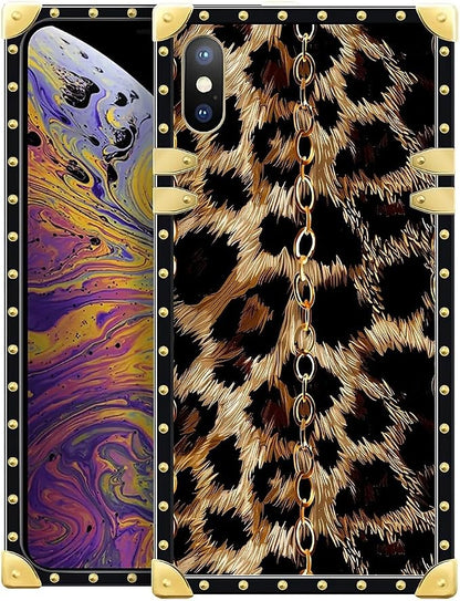 Compatible with iPhone Xs Max Case, Seamless Gold Chain Leopard Luxury Golden by Unknown