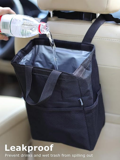 Ginsco New Leak-Proof Travel Trash Bag, Hanging Car Trash Can - Image 3