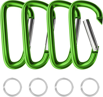 sprookber 4" & 5" Extra Large Aluminum Carabiner D Ring, Caribeener Clips by Sprookber