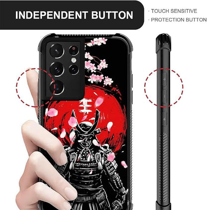 for Samsung Galaxy S21 Ultra Case, Sakura Japanese Samurai Pattern Graphic - Image 4