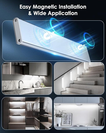 5-Pack 12in Under Cabinet Lighting, Upgraded 2500mAh Rechargeable Under Cabinet - Image 6