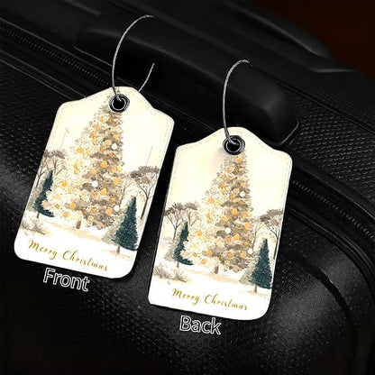 2 Pack Christmas Tree Luggage Tags - Image 2