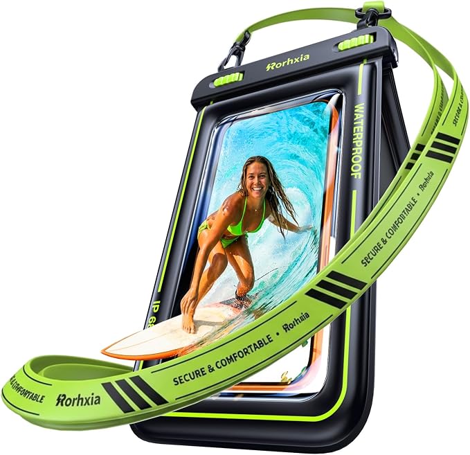Rorhxia IP68 Waterproof Phone Pouch Double Space, Floating Waterproof Phone Case by Rorhxia