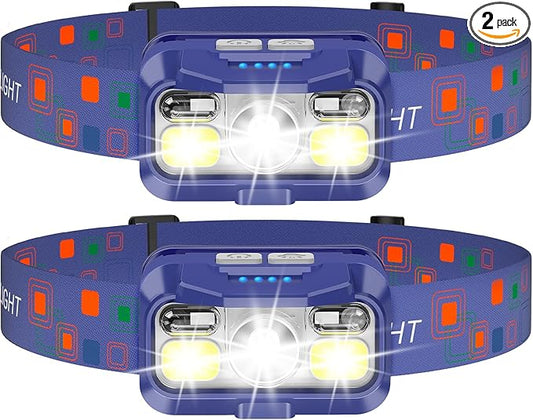 LHKNL Headlamp Rechargeable, Lumen Super Bright Motion Sensor Head Lamp by LHKNLHOME