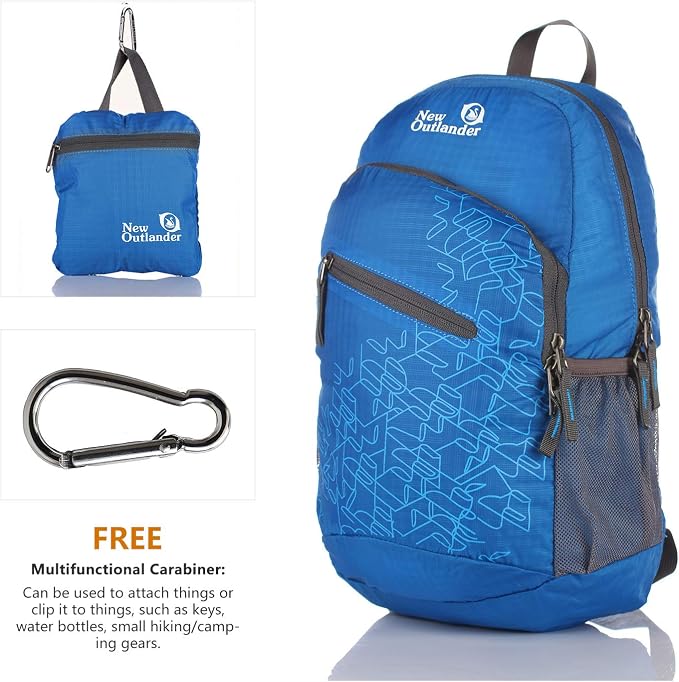 Outlander Packable Handy Lightweight Travel Hiking Backpack Daypack-Dark Blue - Image 2