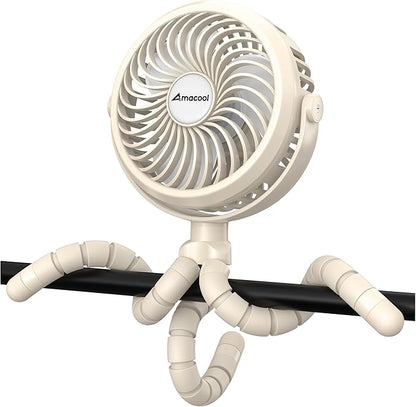 AMACOOL Battery Operated Stroller Fan, Baby Travel Essentials by AMACOOL